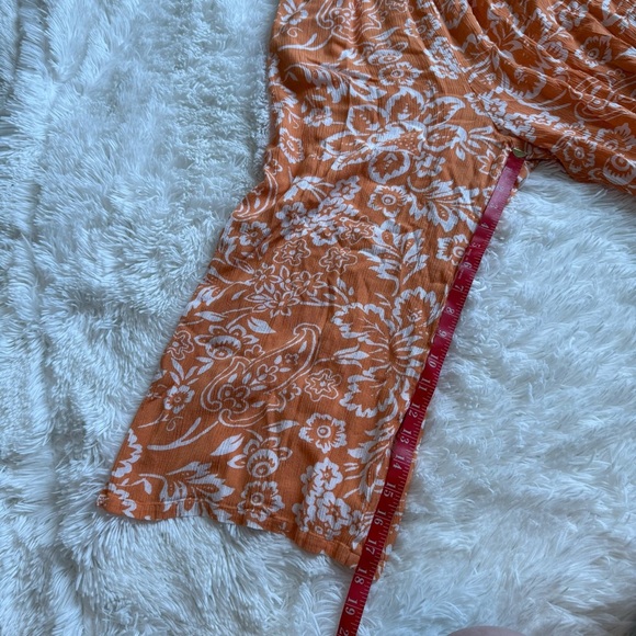 LOFT Vibrant Orange Floral Jumpsuit - Picture 5 of 9